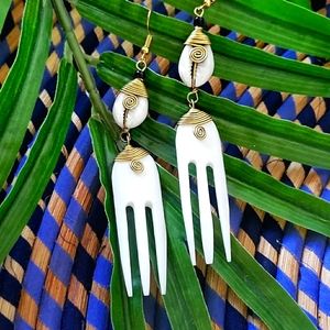 Cowrie Shell Earrings from Kenya